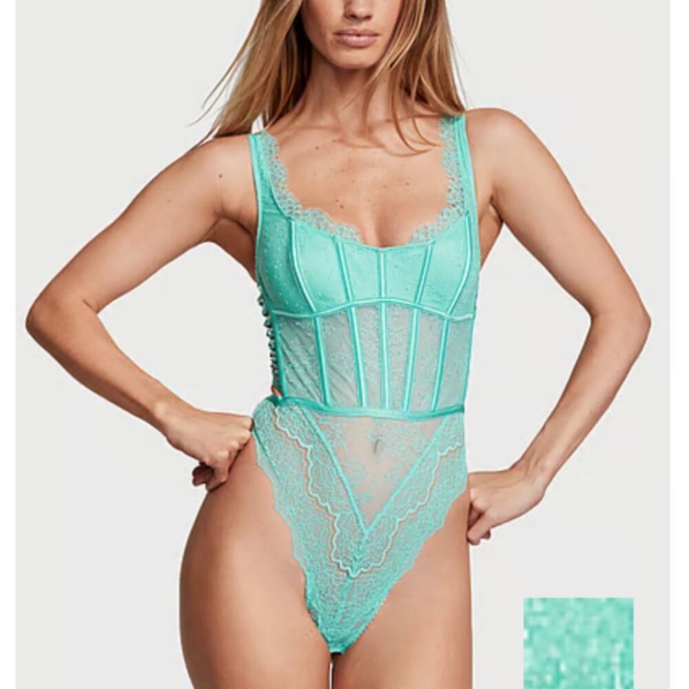 NWT Victorias Secret Very Sexy Dream Angels Wicked Corset Teddy XS